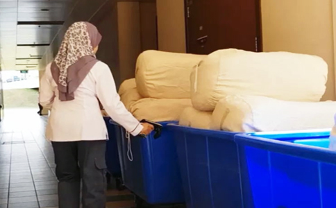 RFID超高频阅读器用于医院被服布草洗涤管理解决方案